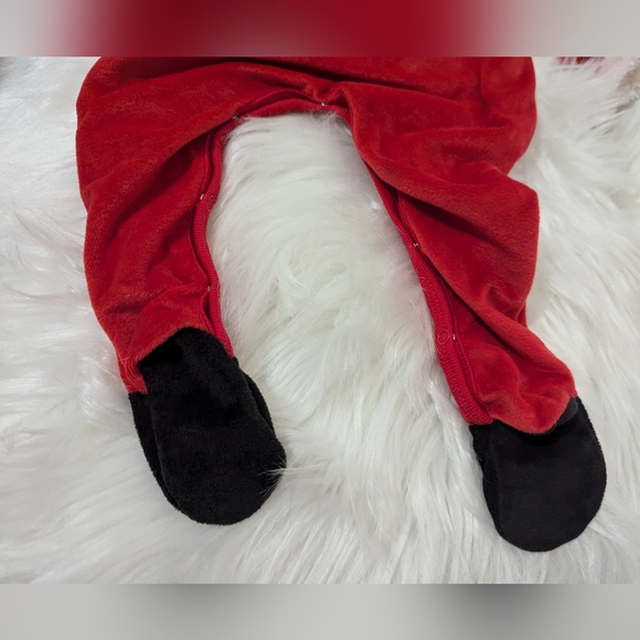 LAST ONE Zara Christmas Collection Baby Velour Santa Suit Outfit 1-6 mos New! - Picture 8 of 9